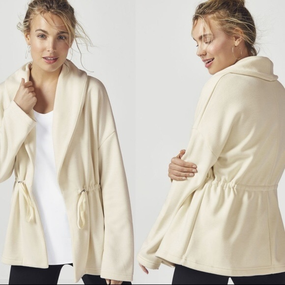 Fabletics Sage Coat In Oatmeal - Picture 1 of 8
